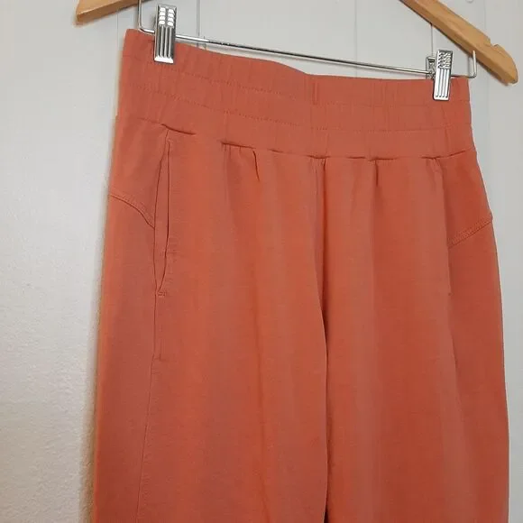 Joy Lab Sweatpants Orange Women Size XS / S Joggers High Waist With Pockets - Picture 5 of 10